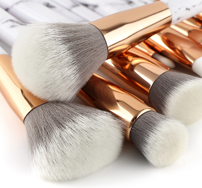 Marble Elegance 15-Piece Artisan Brush Collection